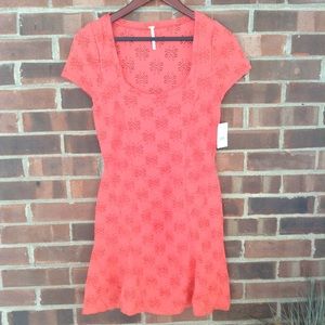 NWT Free People Persimmon Daisy Lace Dress